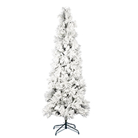 Vickerman Flocked Atka Pine Pencil Artificial Christmas Tree