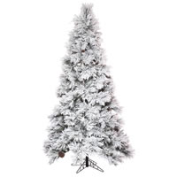 Vickerman Flocked Atka Slim Pine Artificial Christmas Tree