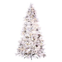 Vickerman Flocked Atka Slim Artificial Christmas Half Tree