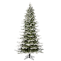 Vickerman Flocked Kamas Fraiser Fir Slim Artificial Christmas Tree