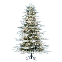 Vickerman Flocked Kamas Fraiser Fir Artificial Christmas Tree 3MM Warm White
