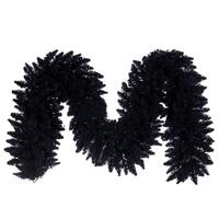 Vickerman Artifical Flocked Black Fir Garland