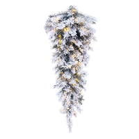 Vickerman Frosted Glacier Pine Artificial Teardrop