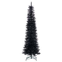 Vickerman 6.5" x 28" Black Pencil Artificial Christmas Tree