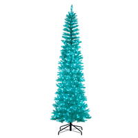 Vickerman  Aqua Pencil Artificial Christmas Tree