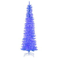 Vickerman Sky Blue Pencil Artificial Christmas Tree