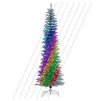 Vickerman Silver Pencil Artificial Christmas Tree 