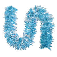 Vickerman 9' x 12" Flocked Baby Blue Pencil Fir Artificial Garland