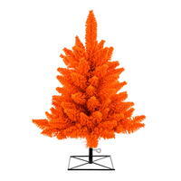 Vickerman Artificial Flocked Orange Fir Christmas Tree