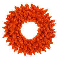 Vickerman Artificial Flocked Orange Fir Wreath