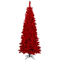 Vickerman Flocked Red Fir Artificial Christmas Tree