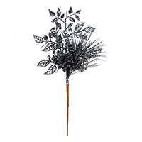 Vickerman 10" Pinecone Glitter Leaf Artificial Christmas Pick