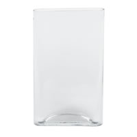 10" Clear Glass Pill Shaped Container