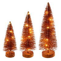 Vickerman Lit Bottle Brush Tree Set