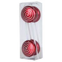 Vickerman 10" Irid Swirl Candy Lollipop Ornament 4/Pk