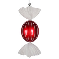 Vickerman 18.5" Oval Striped Candy Christmas Ornament 