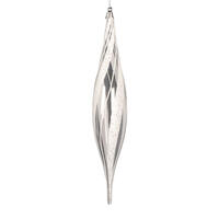 Vickerman Clear Ball White/Silver Glitter Ornament