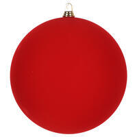 Vickerman Flocked Red Ball Ornament