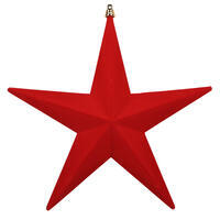 Vickerman Flocked Red Star Ornament