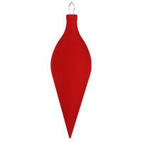 Vickerman Flocked Red Drop Ornament