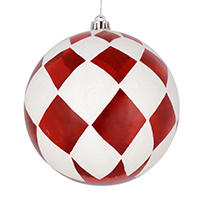 Vickerman Ball with White Diamond Glitter Christmas Ornament