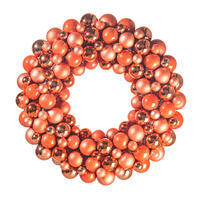 28" Matte Shiny Pearl Ball Wreath UV
