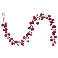 6' Red Candy Ball Branch Garland 1-2"