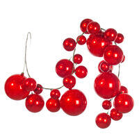 6' Red Candy Ball Branch Garland