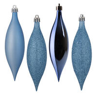 Vickerman Four-Finish Finial Drop Christmas Ornament