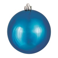 4" Turquoise Shiny Ball UV Drilled 6/Bag