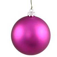 4" Magenta Matte Ball UV Drilled 6/Bag