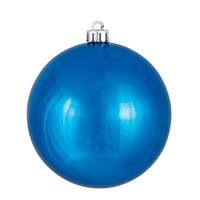 3" Blue Shiny Ball UV Drilled 12/Bag