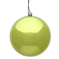 4" Lime Shiny Ball UV 6/Bag