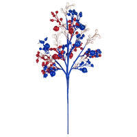 Vickerman Artificial Red/White/Blue Berry Cluster UV Spray