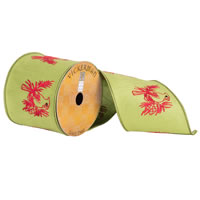 4"x10yd Red Embroider Cardinal