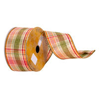 2.5"x10yd Fall Plaid Ribbon