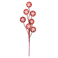 20" Red/White Snowflake Spray 6/Bag