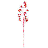 20" Red/White Swirl Spray 6/Bag