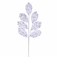 Vickerman 27" Glitter Leaf Spray, 4 pieces per bag