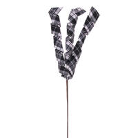 Vickerman 23" Plaid Swirl Spray, 8/bag