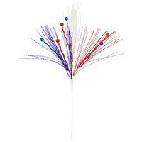 Vickerman Red/White/Blue Glitter Berry Spray
