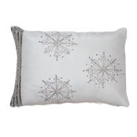 14"x20" Banded Snowflake Pillow