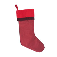 8"x19" Burgundy Frost Stocking