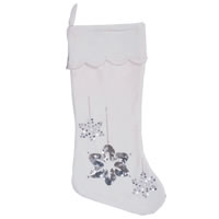 8"x19" Silver Flakes Stocking