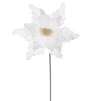 Vickerman 13" x 20" Deluxe Velvet Poinsettia Stem