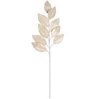 Vickerman 32" Faux Leather Pearl Leaf Spray