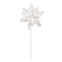 Vickerman 17" Velvet Pearl Poinsettia Stem