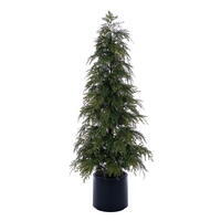 Vickerman Artificial Green Cedar Potted Tree UV