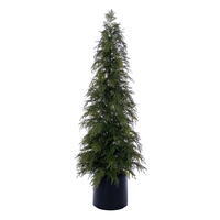Vickerman Artificial Green Cedar Potted Tree UV