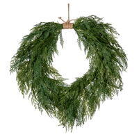 26" x 28" Green Cedar Heart Wreath UV